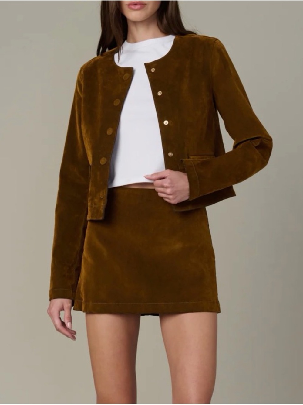 Joe's Jeans Bronze-Brown Suede Jacket
